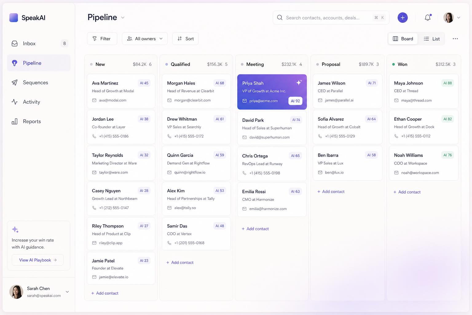 SpeakAI platform